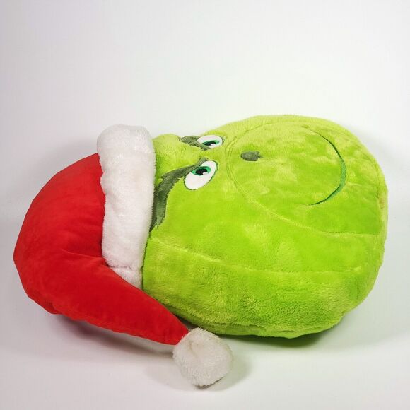 Dr.‎ Seuss The Grinch 16" Plush Stuffed Pillow with Santa Hat Christmas Decor - Picture 8 of 16